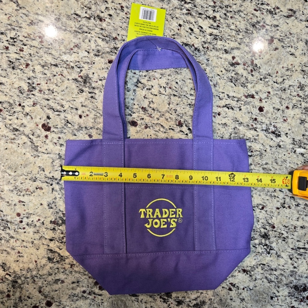 Trader Joe's Mini Purple Tote Bag